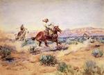 Charles Marion Russell - Roping un lobo