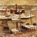Ernest Lawson - Escena del río en invierno