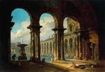 Hubert Robert - Ruinas de la antigua Sirviendo como un baño público