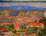 Pierre Bonnard - Paisaje Cannet, vista de los tejados